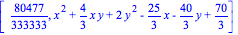 [80477/333333, x^2+4/3*x*y+2*y^2-25/3*x-40/3*y+70/3]